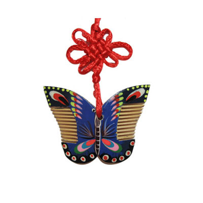手工彩畫蝴蝶結(jié)掛件