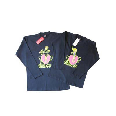韓流長(zhǎng)袖情侶服裝T恤