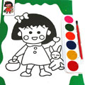 日本娃娃大號(hào)雙面水彩臨摹畫