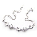 海豚鑲鋯銀手鏈