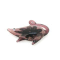 可愛老鼠淺紫內(nèi)雕花琉璃吊墜[精品]