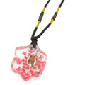 昆蟲(chóng)梅花冰塊項(xiàng)鏈人工琥珀飾品