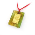 琉璃金鉑福字項鏈飾品