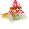 招財(cái)魚玉石紅繩手機(jī)鏈[玉顏色有深淺]