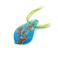 藍(lán)色人造琉璃飾品夢幻金粉琉璃墜