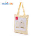 可愛(ài)俏皮嫩黃色圓點(diǎn)adams kids純棉布包單肩包手拎包
