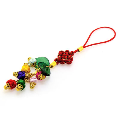 彩色草莓掛件/紅色中國(guó)結(jié)手機(jī)鏈